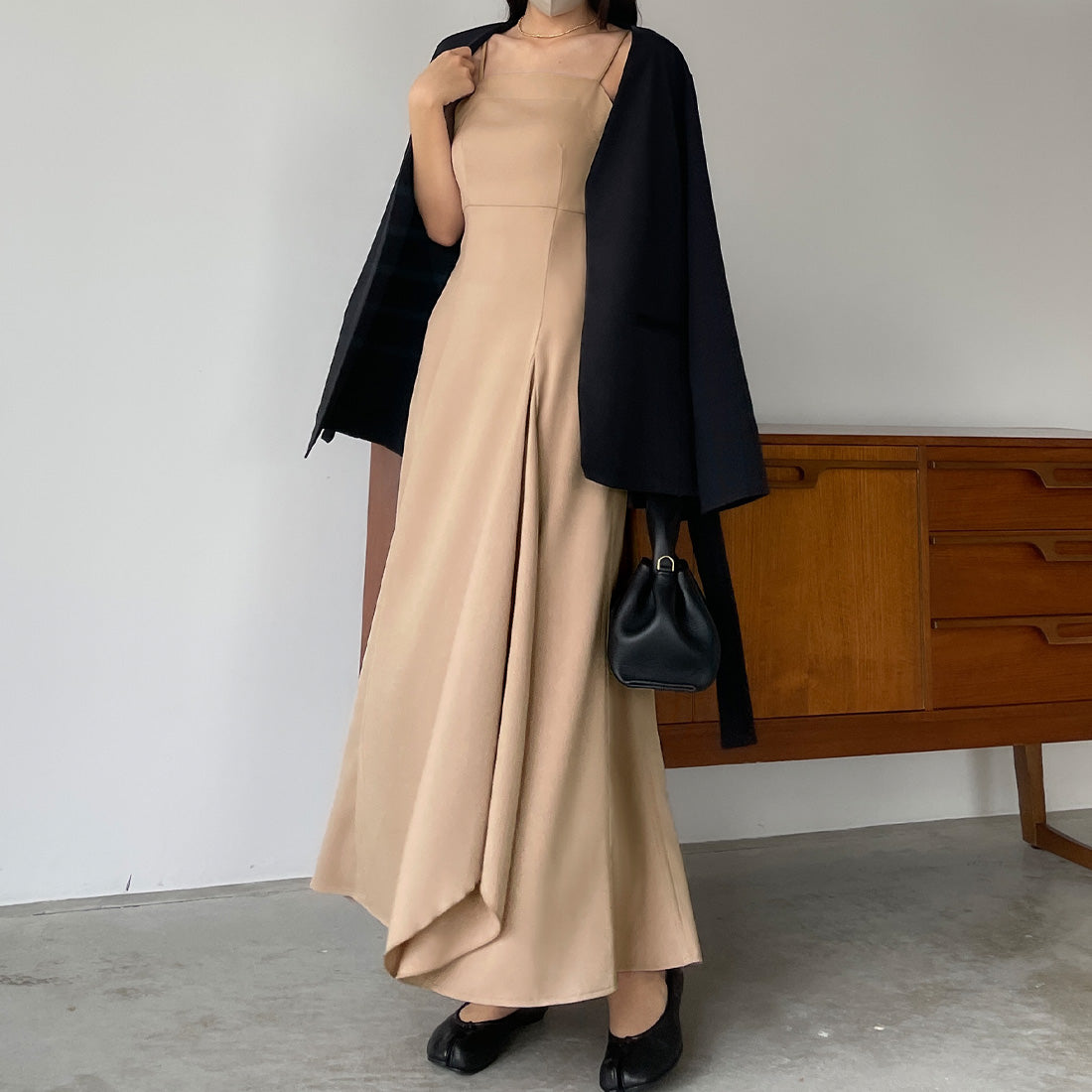 ルエレ Louere フレアラッフルキャミワンピース