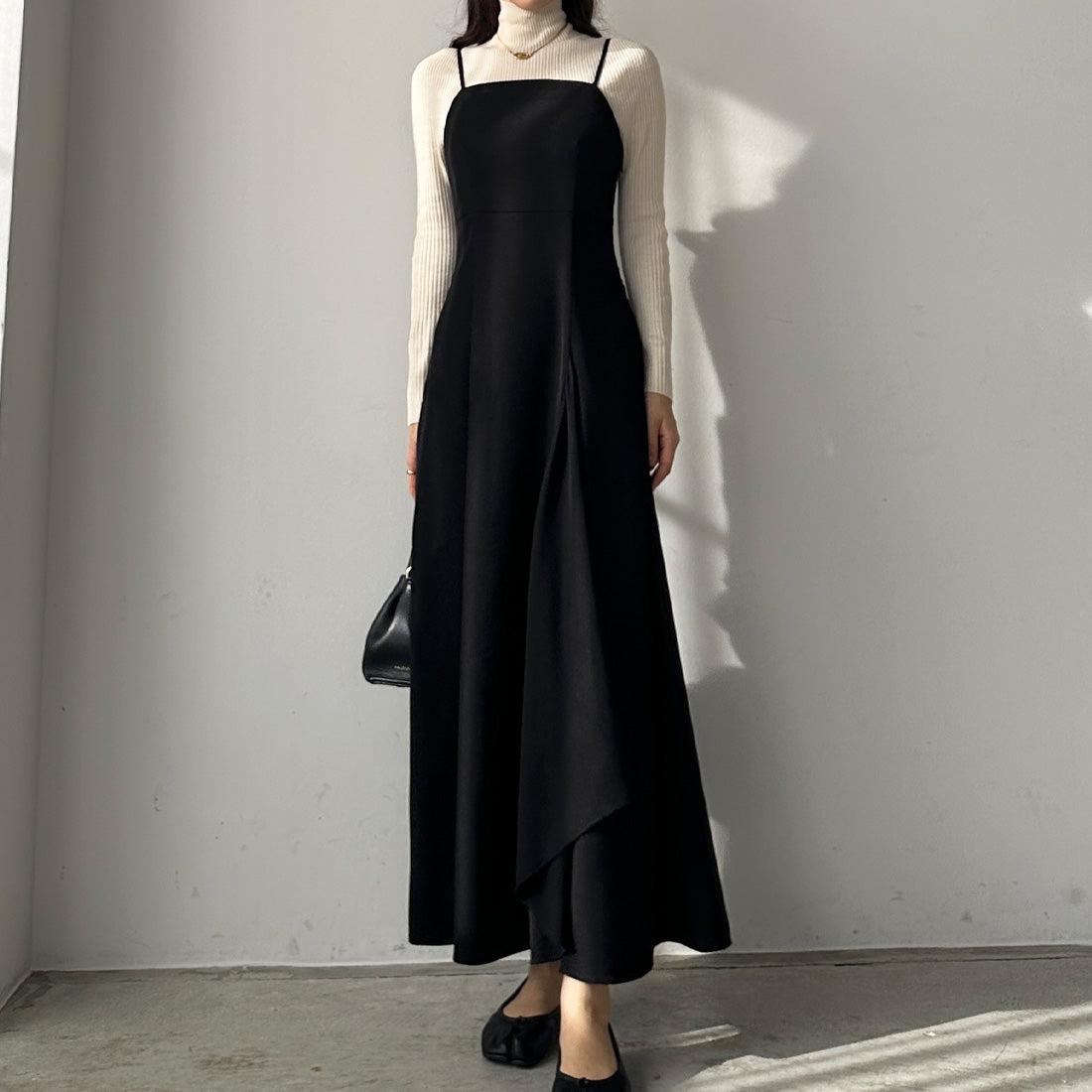 ルエレ Louere フレアラッフルキャミワンピース