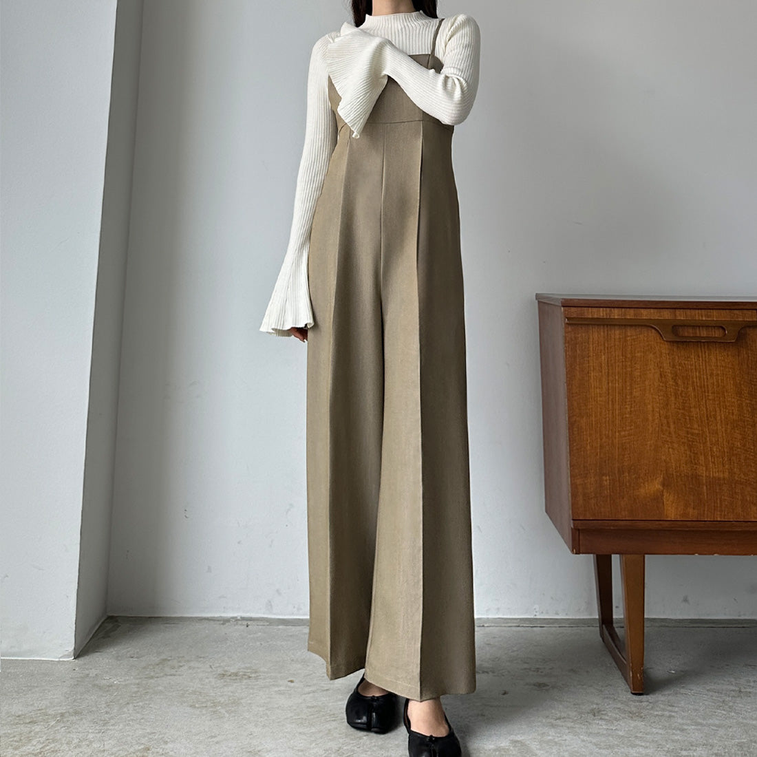 Louere Louere High-waisted overall pants