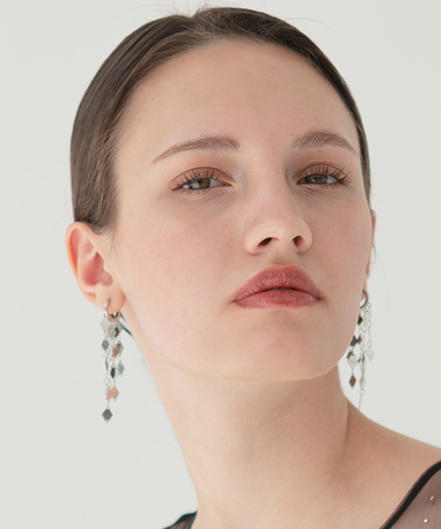 レジャ Leja ダイヤモチーフロングピアス結婚式 パーティー 成人式 二次会 同窓会 お呼ばれ オケージョン20代 30代 40代 (SILVER) SILVER