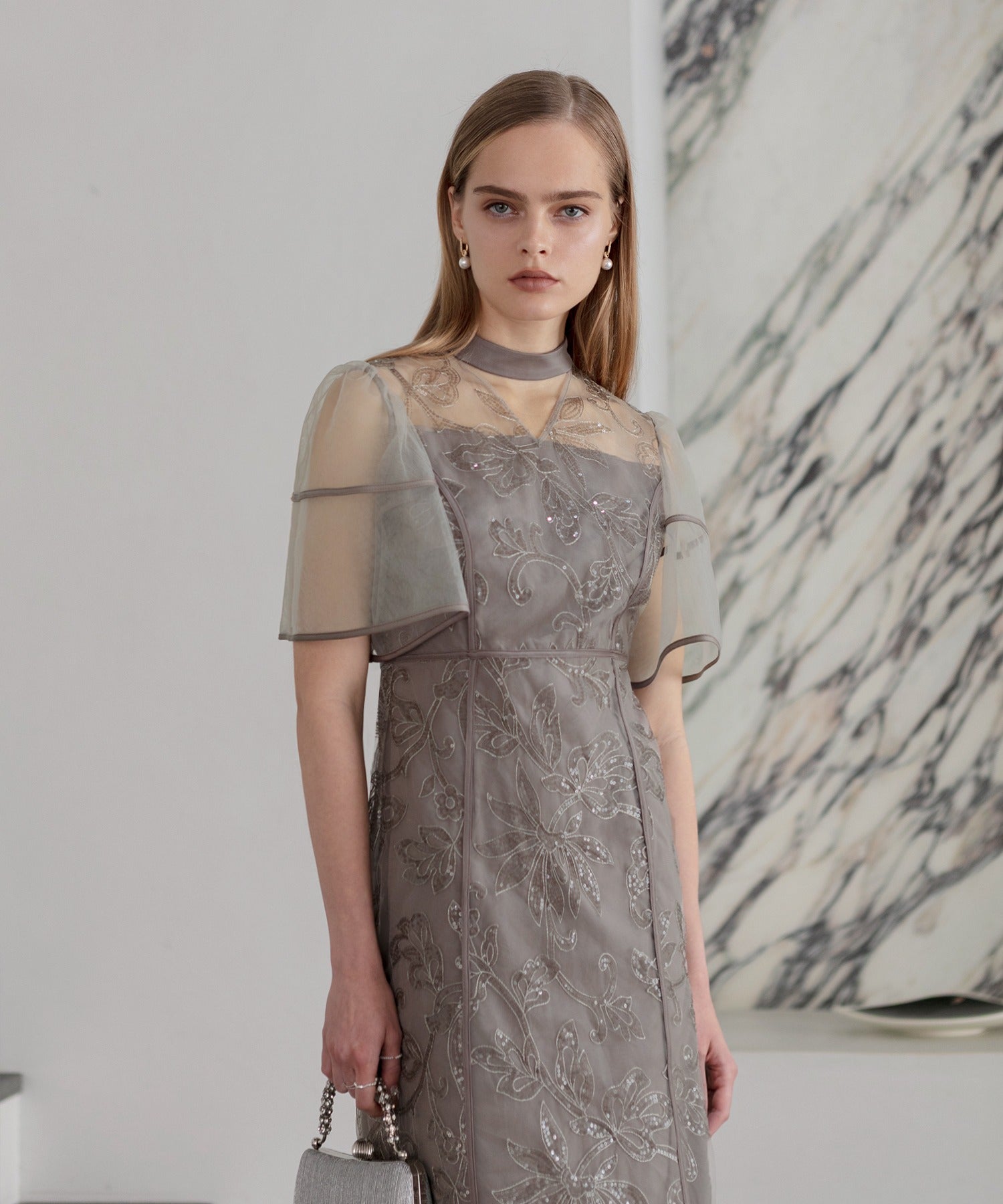 Leisure Leja Sequin Flower I-line Dress, Dress, Beautiful Legs Effect,