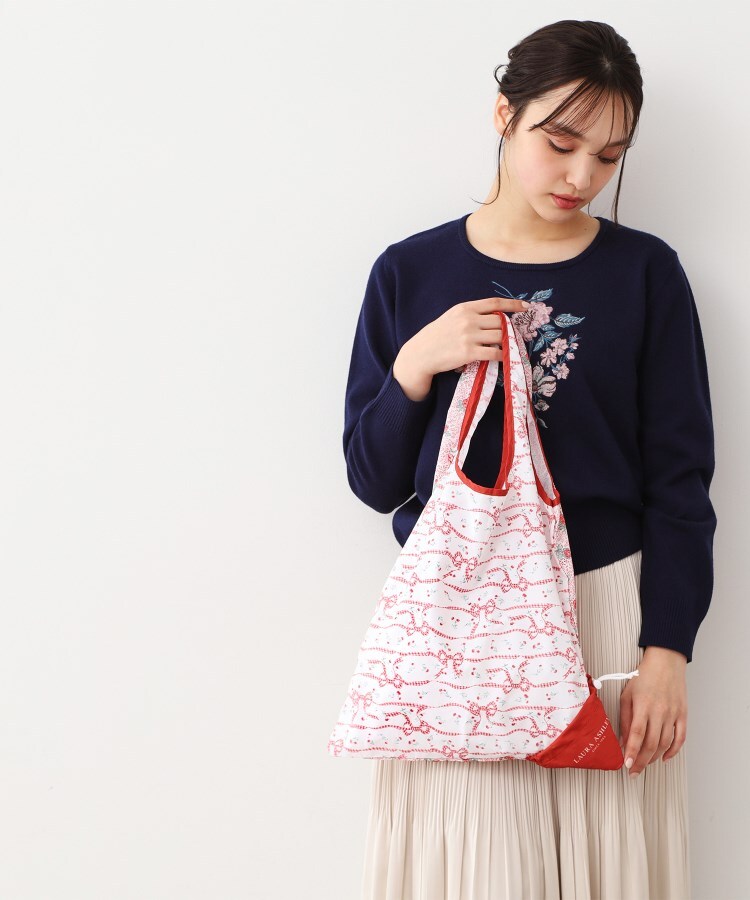 ローラ アシュレイ LAURA ASHLEY パッカブル マイバッグ (レッド(163)) レッド(163)