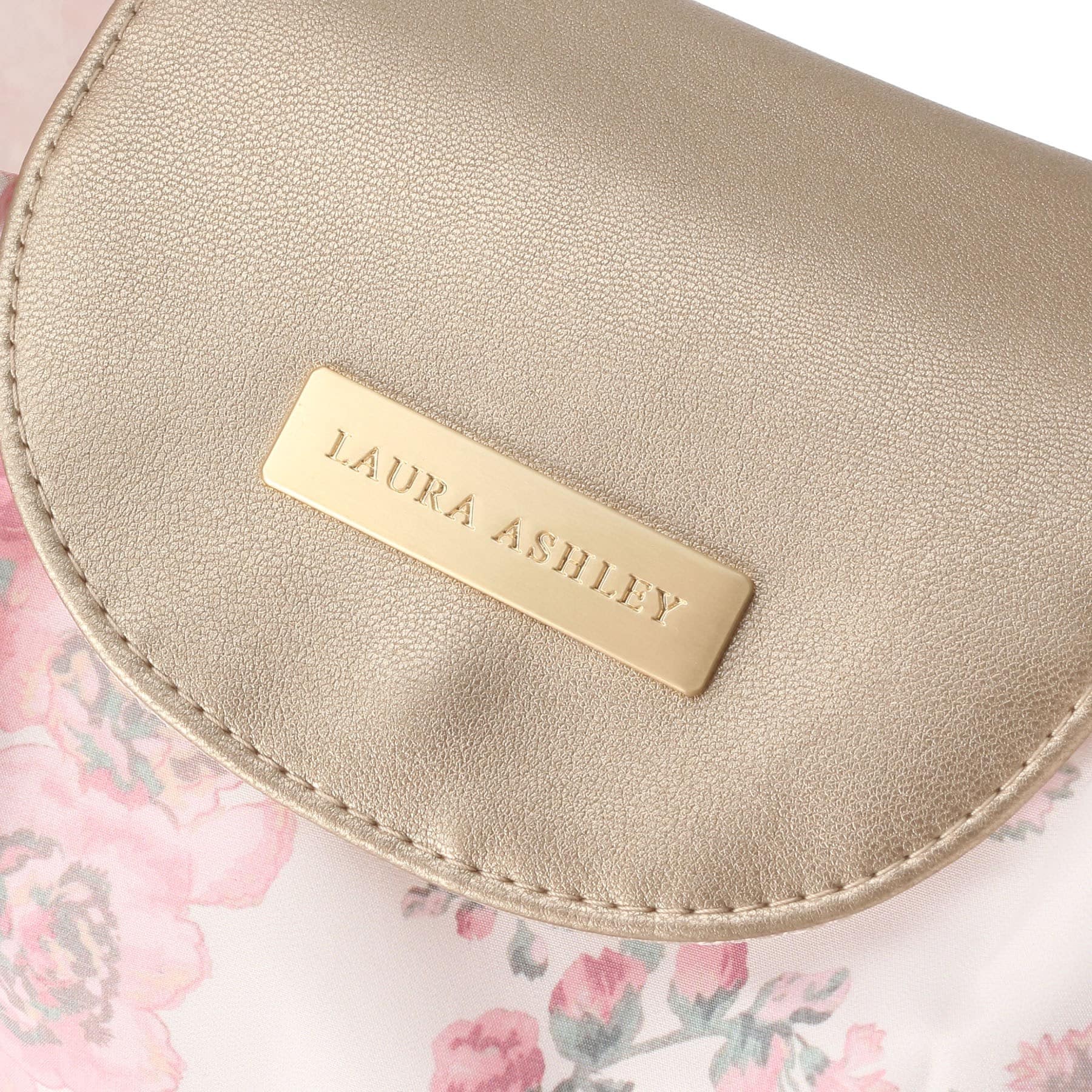 ローラ アシュレイ LAURA ASHLEY ホーリーホックス柄 パッカブルマイバッグ (アイボリー) アイボリー(104)
