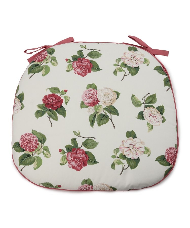 ローラ アシュレイ LAURA ASHLEY カミール柄 シートクッション (アイボリー(104)) アイボリー(104)