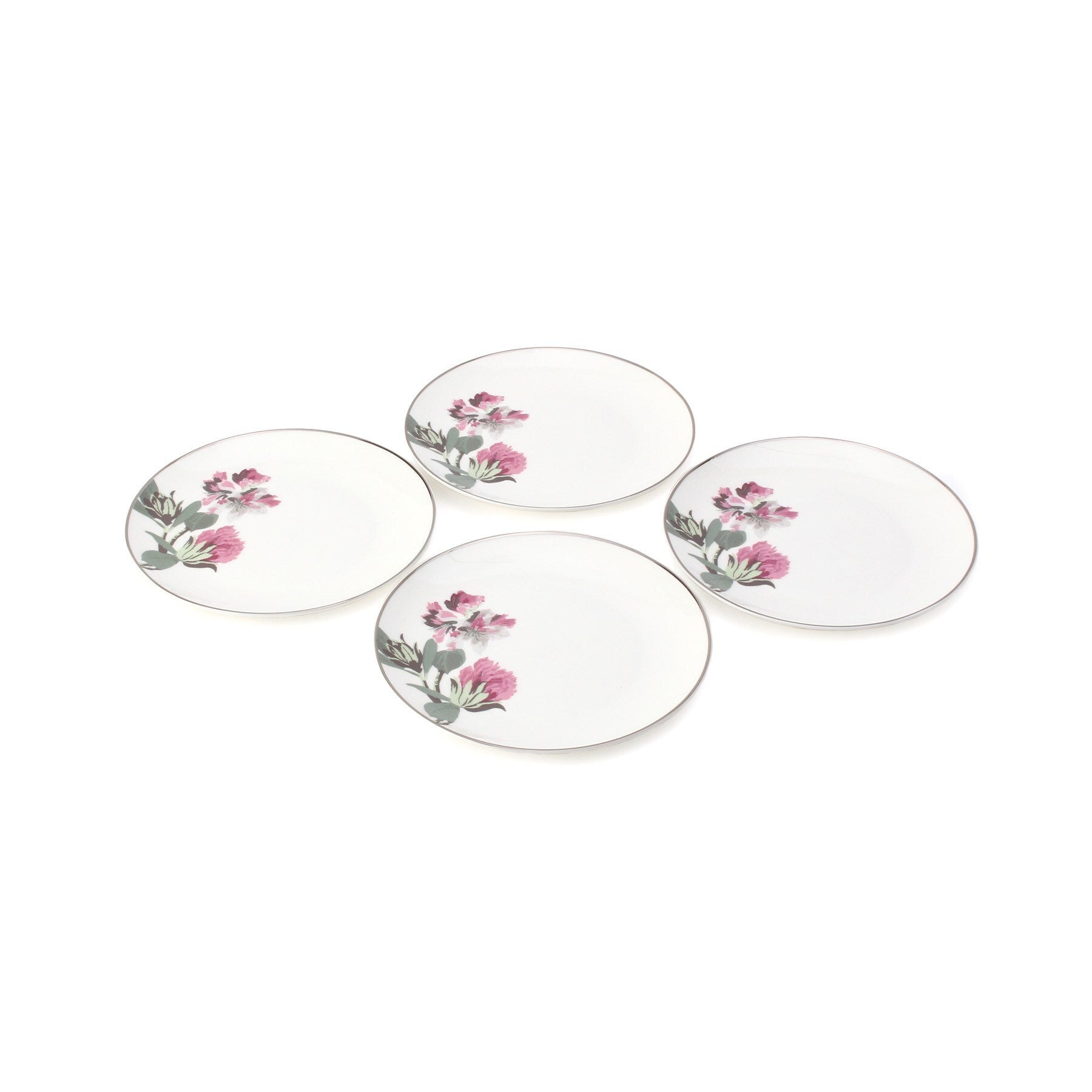 Laura Ashley Flower Cake Plate Set of 4 (Non-returnable item)