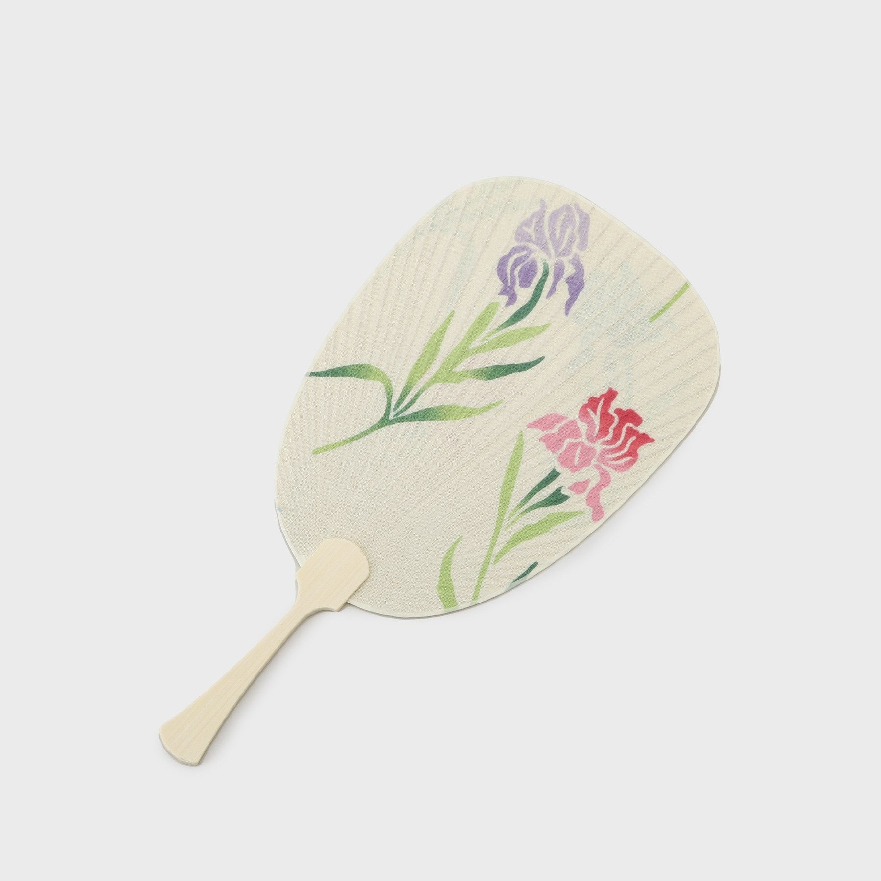 ローラ アシュレイ LAURA ASHLEY ホーリングアイリス柄 手ぬぐいうちわ (イエロー(132)) イエロー(132)