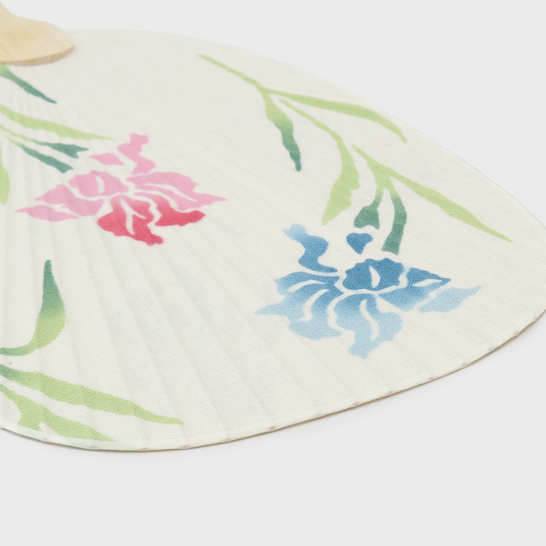 ローラ アシュレイ LAURA ASHLEY ホーリングアイリス柄 手ぬぐいうちわ (イエロー(132)) イエロー(132)