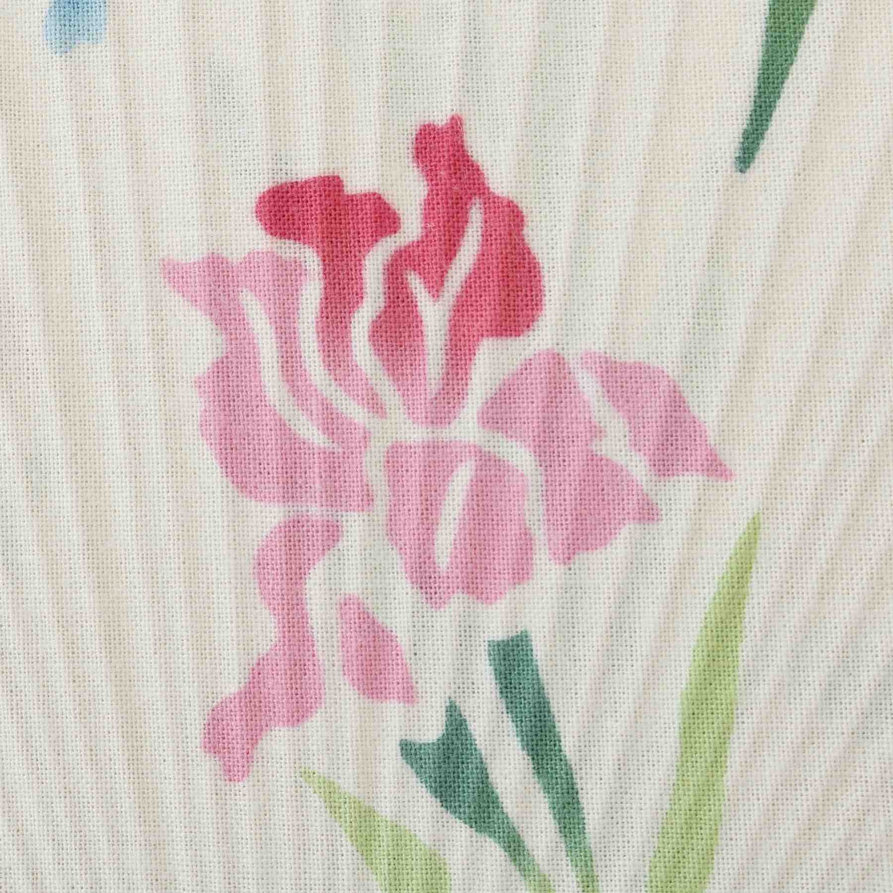 ローラ アシュレイ LAURA ASHLEY ホーリングアイリス柄 手ぬぐいうちわ (イエロー(132)) イエロー(132)