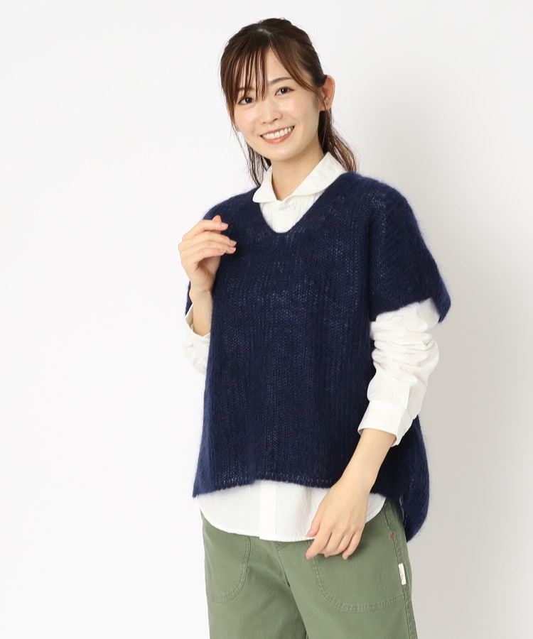 ローラ アシュレイ LAURA ASHLEY 【日本製/太田ニット】キッドモヘヤベスト (グリーン(022)) グリーン(022)