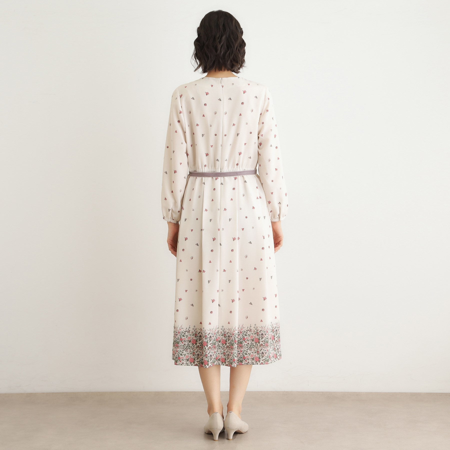 ローラ アシュレイ LAURA ASHLEY 【洗える/同柄アイテムあり】ライリー バタフライズ柄 ワンピース (ベージュ(152)) ベージュ(152)