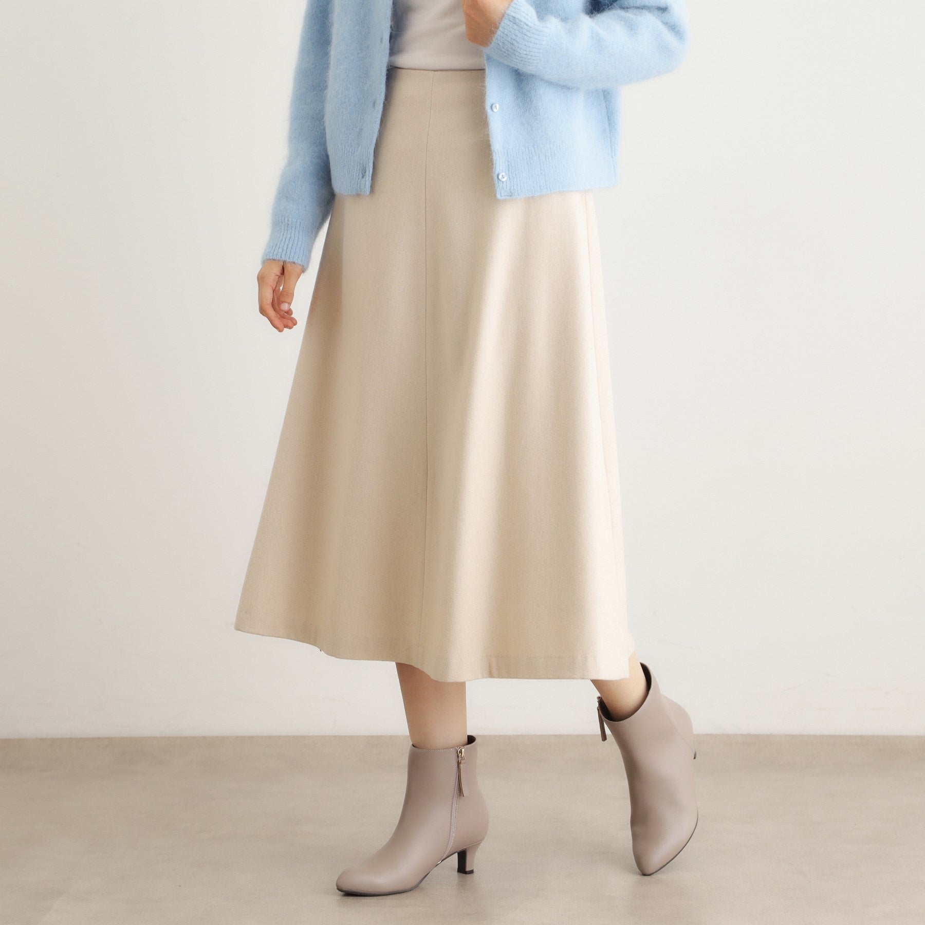 ローラ アシュレイ LAURA ASHLEY 【ウール混】フレアスカート (ライトグレー(011)) ライトグレー(011)