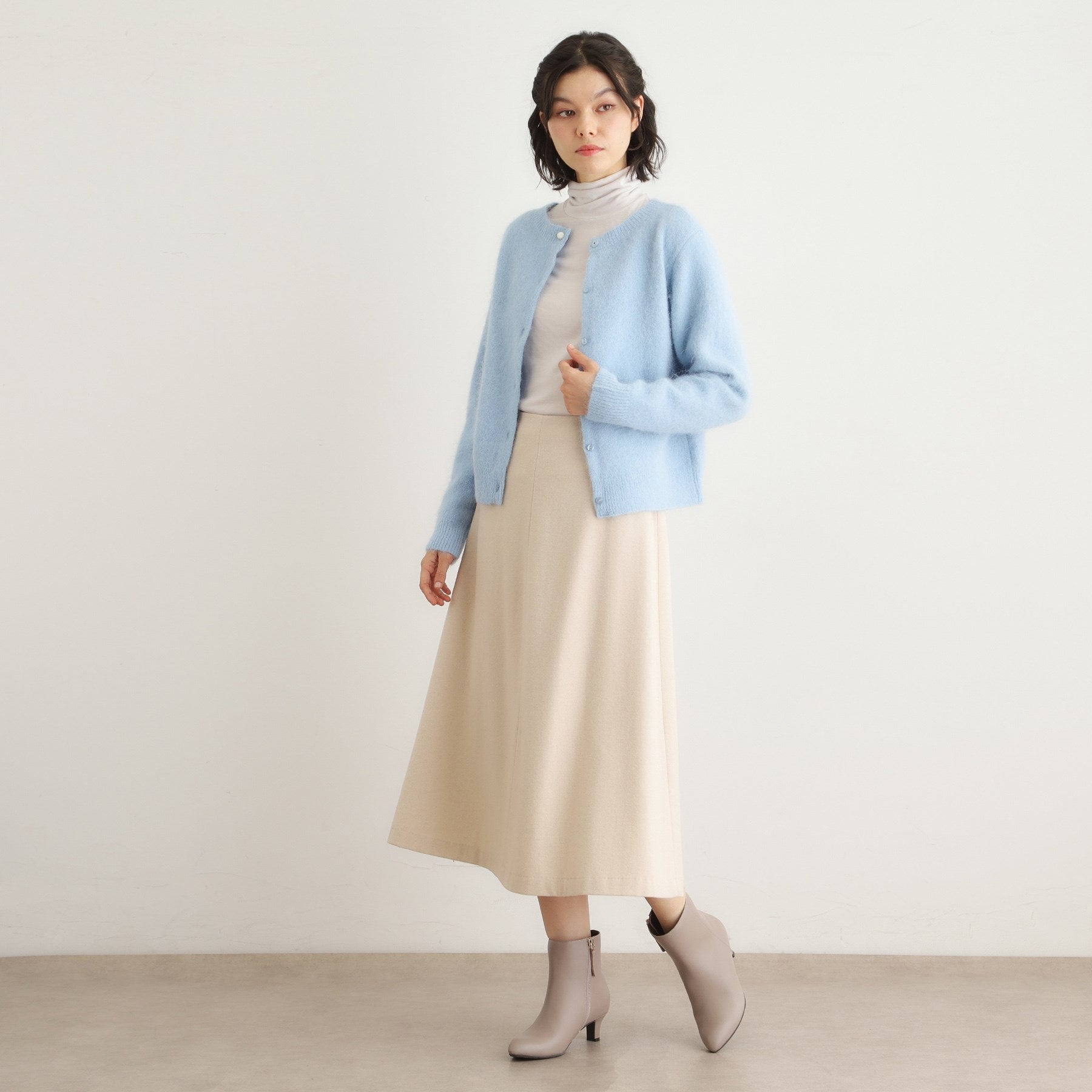 ローラ アシュレイ LAURA ASHLEY 【ウール混】フレアスカート (ライトグレー(011)) ライトグレー(011)