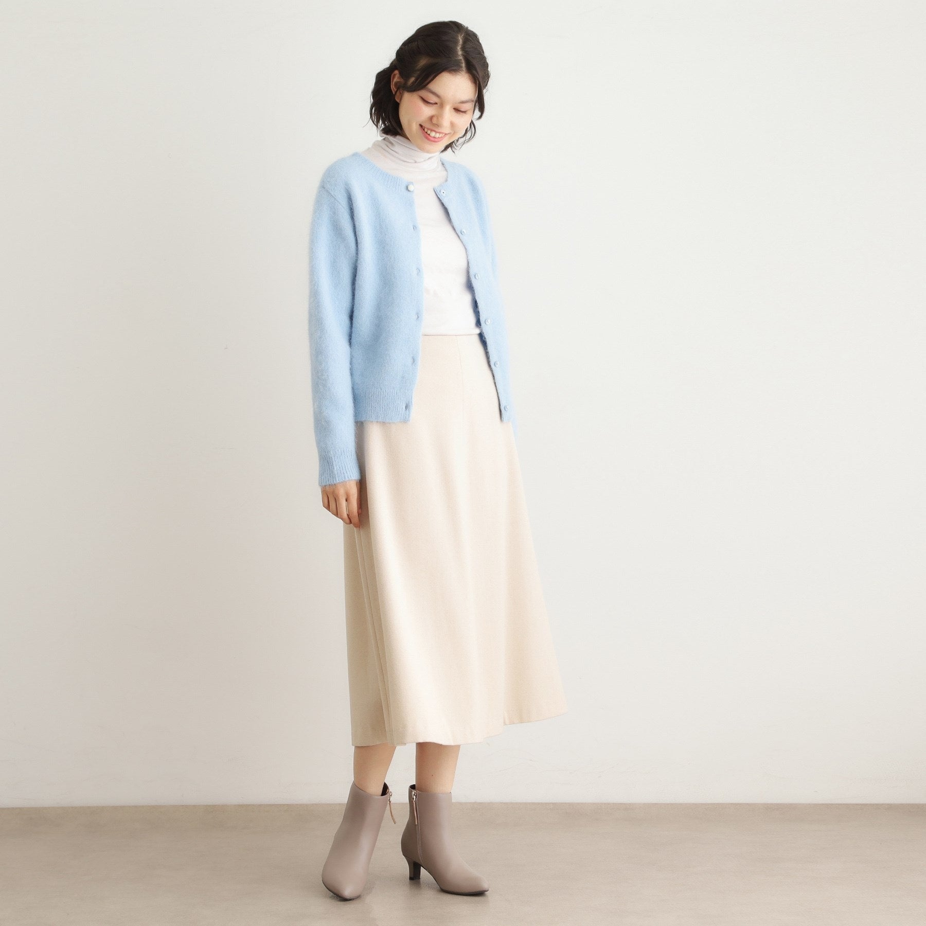 ローラ アシュレイ LAURA ASHLEY 【ウール混】フレアスカート (ライトグレー(011)) ライトグレー(011)