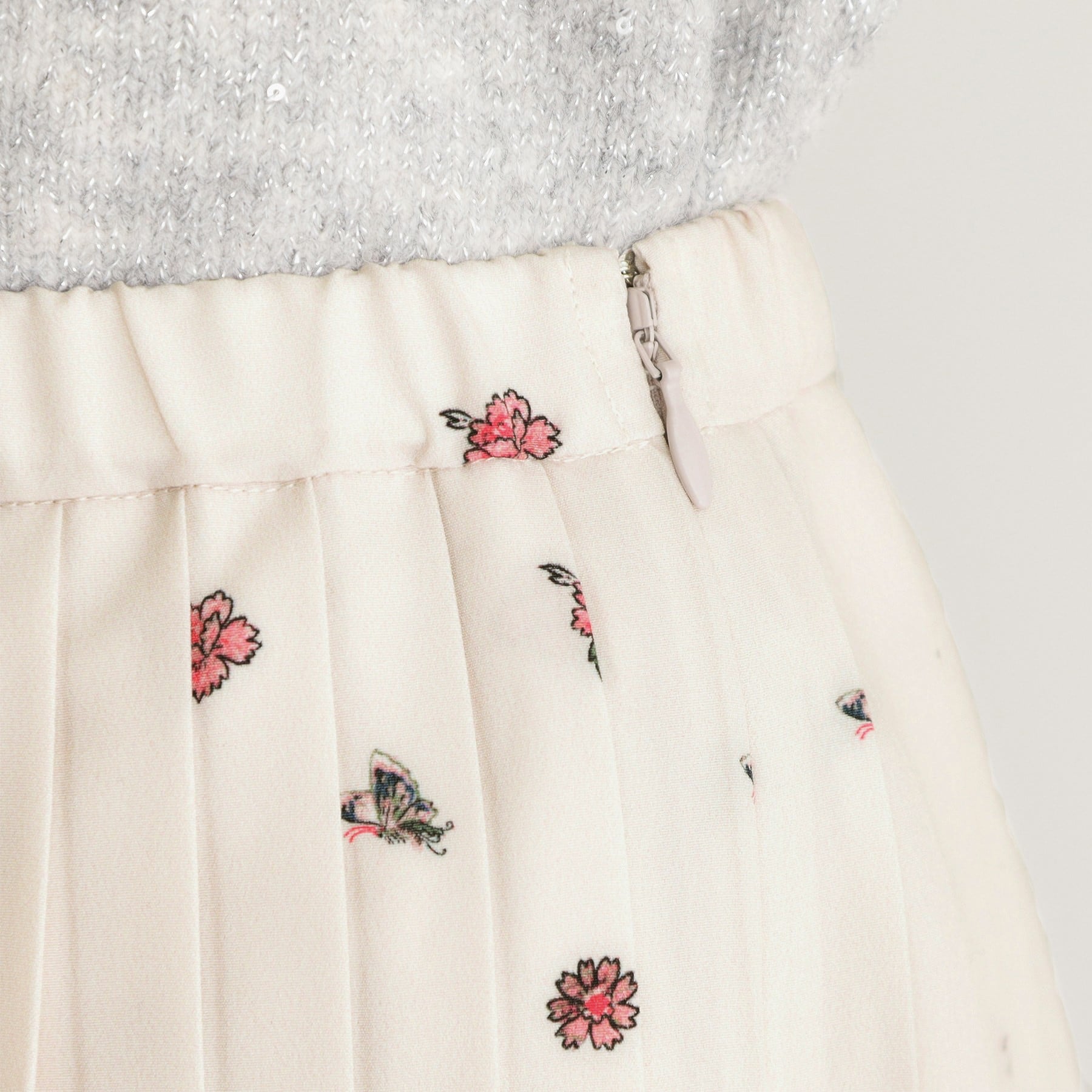 ローラ アシュレイ LAURA ASHLEY 【洗える/同柄アイテムあり】ライリー バタフライズ柄 プリーツスカート (ネイビー(194)) ネイビー(194)