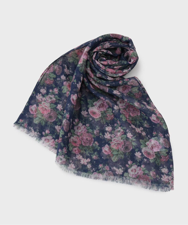 ローラ アシュレイ LAURA ASHLEY エレンボロー ローズ柄 ガーゼストール (ピンク(171)) ピンク(171)