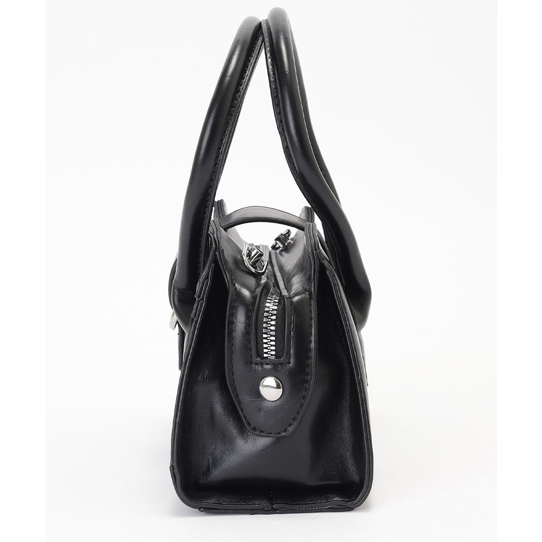 レースレディース Lace Ladies レザー調 ビッグ ベルト付き 2WAY ハンドバッグ (シルバー) シルバー