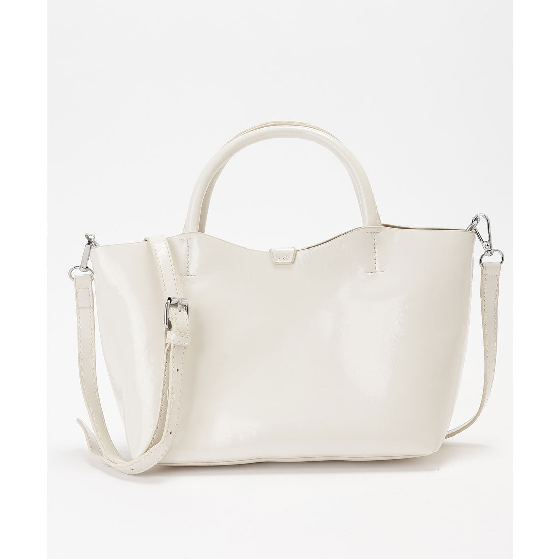 レースレディース Lace Ladies コンパクト スクエア 2WAY シンプル ショルダーバッグ (グリーン) グリーン