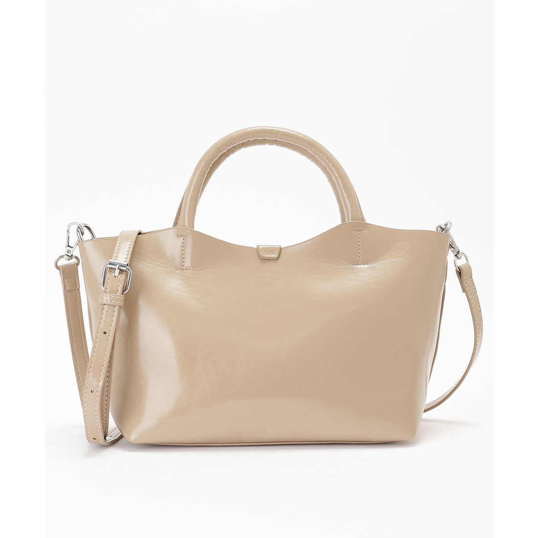 レースレディース Lace Ladies コンパクト スクエア 2WAY シンプル ショルダーバッグ (グリーン) グリーン