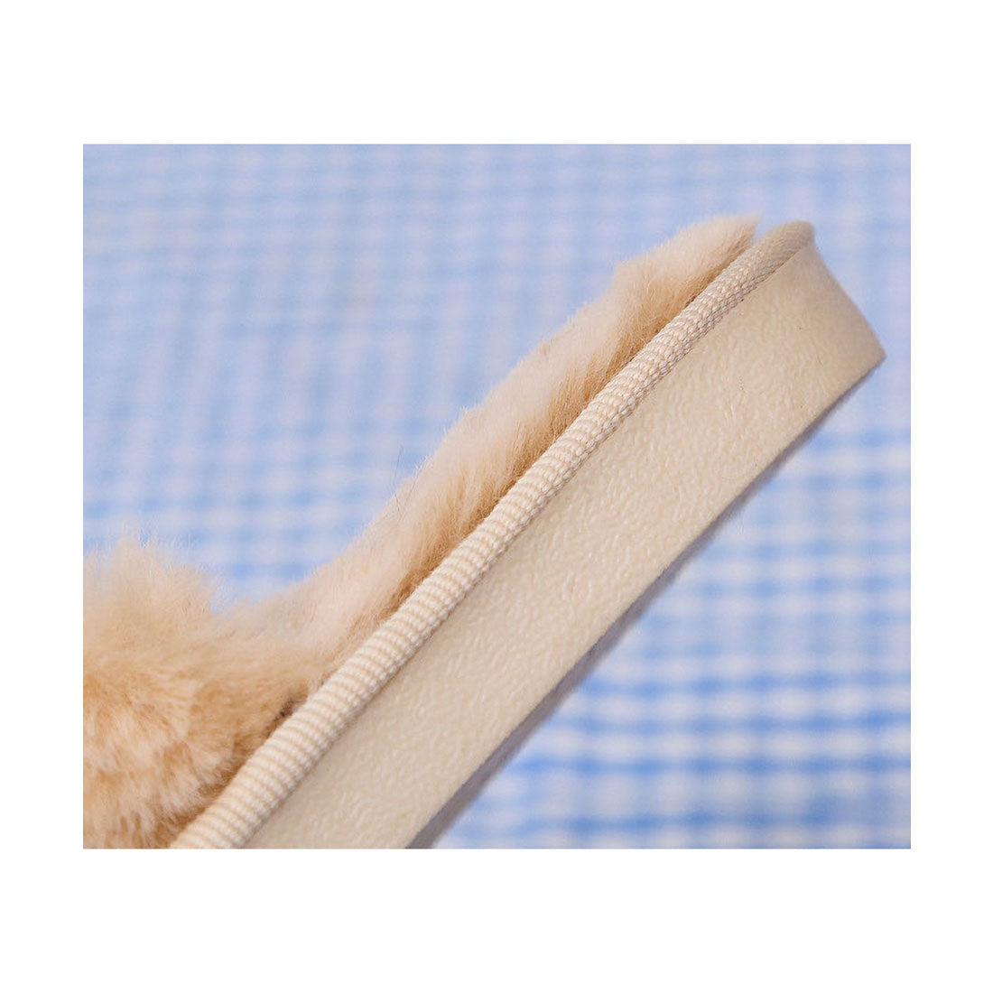 レースレディース Lace Ladies ミックス カラー オープン クロス ファー スリッパ