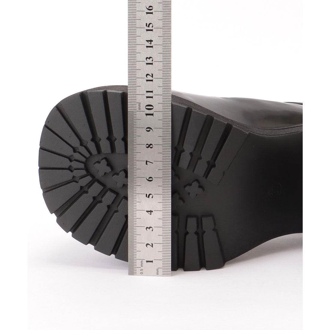 レースレディース Lace Ladies エナメル風 厚底 ハイヒール スタッズ ベルト シューズ (ブラック) ブラック