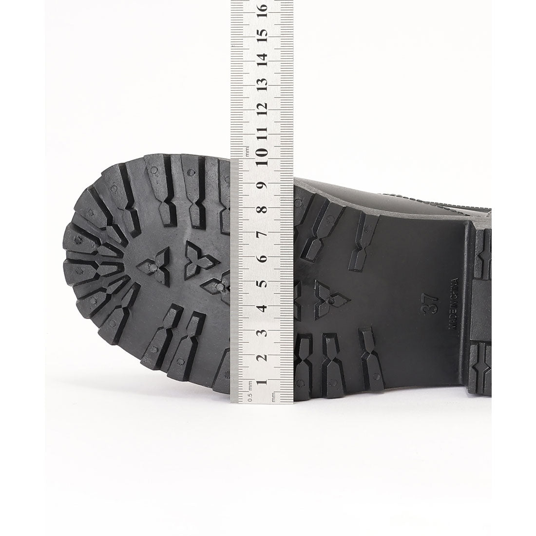 レースレディース Lace Ladies ラバー素材 ベルト付き ミドル レイン ブーツ (ブラック) ブラック