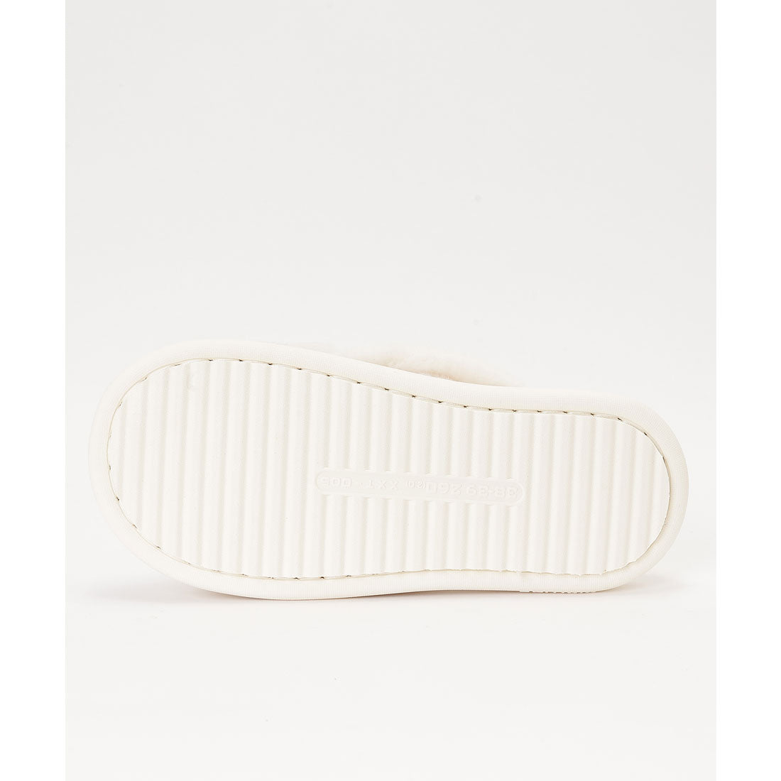 レースレディース Lace Ladies ファー ツイスト クロスデザイン フラット スリッパ ルームシューズ (ピンク) ピンク