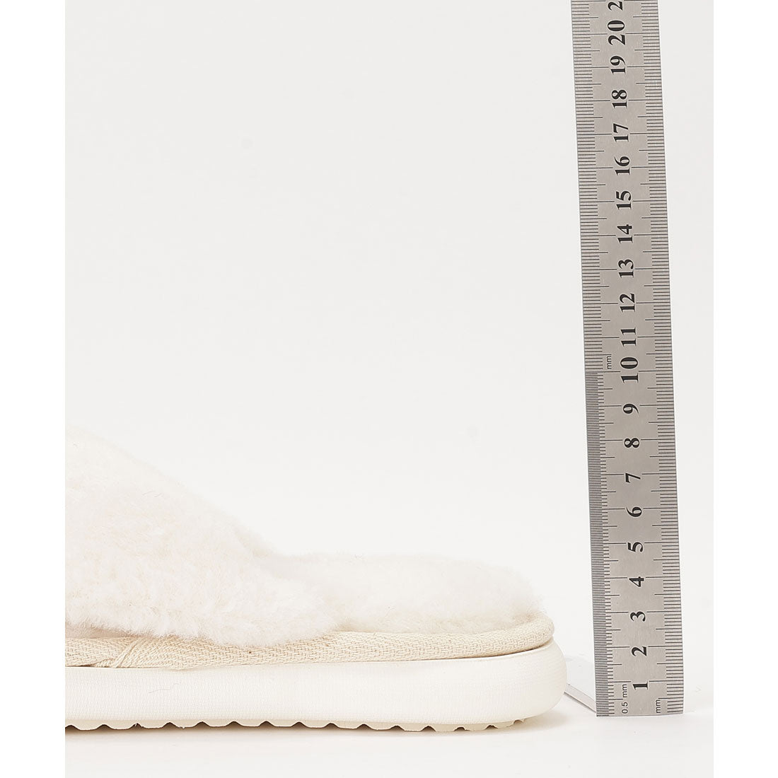 レースレディース Lace Ladies ファー ツイスト クロスデザイン フラット スリッパ ルームシューズ (ピンク) ピンク