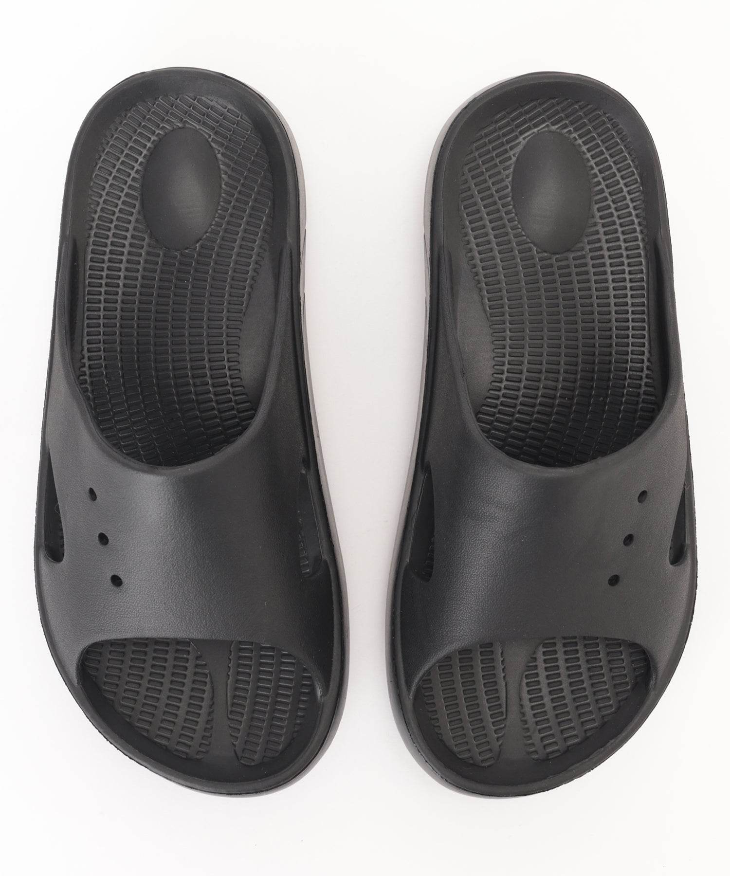 レースレディース Lace Ladies 厚底 スライド スリッパ コンフォート サンダル (ブラック) ブラック