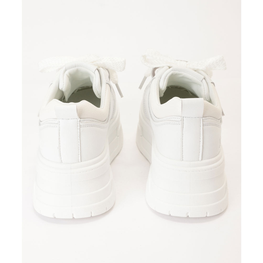 レースレディース Lace Ladies ベルクロ付き 厚底 レースアップ コート スニーカー (アイボリー) アイボリー