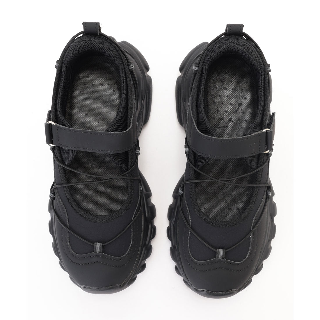 レースレディース Lace Ladies ナロー ストラップ付き 厚底 メリージェーン シューズ (アイボリー) アイボリー