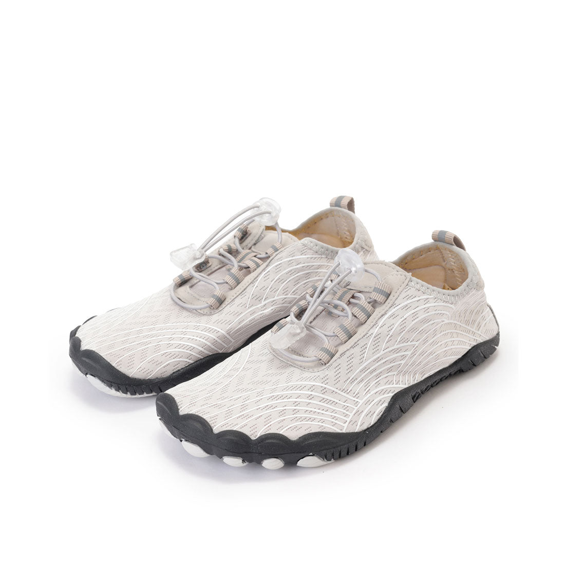 レースレディース Lace Ladies 水陸両用 メッシュ スリッポン ビーチ シューズ (グレー) グレー