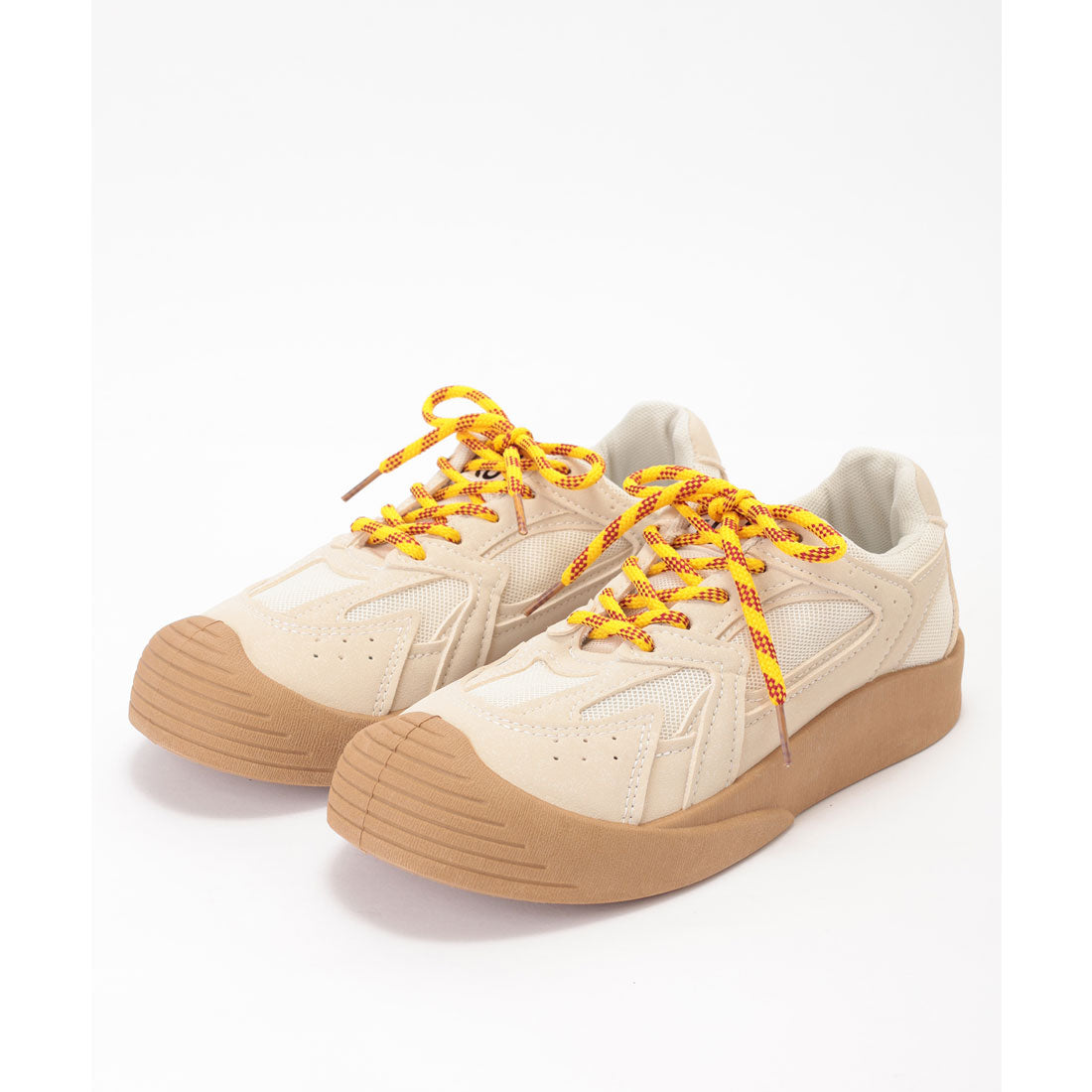 レースレディース Lace Ladies 厚底 ソール レースアップ スニーカー (シルバー) シルバー