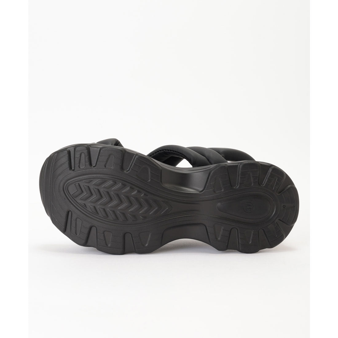 レースレディース Lace Ladies クロス ストラップ 厚底 パデット サンダル (グレー) グレー