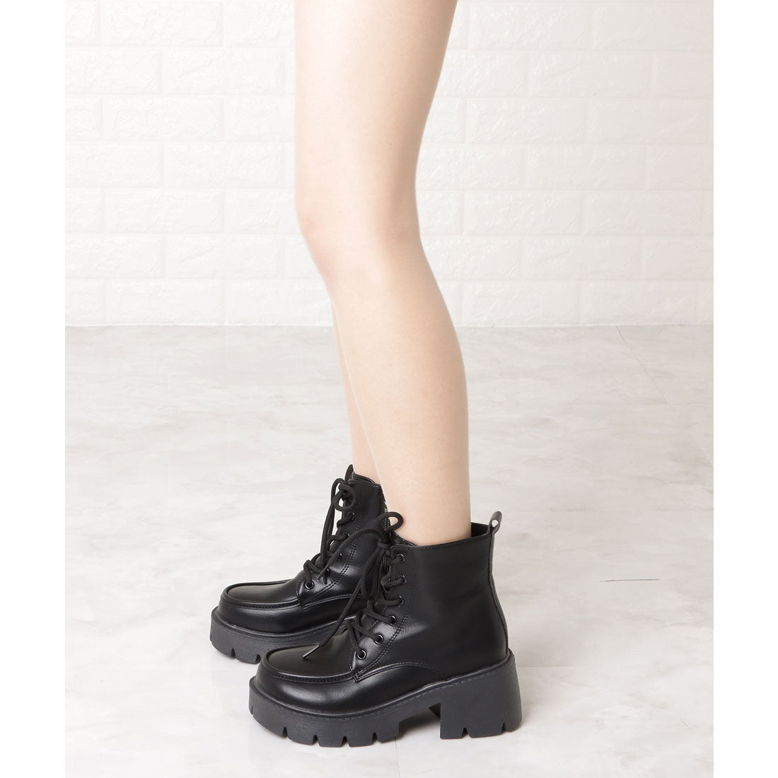 レースレディース Lace Ladies 厚底レースアップブーツ