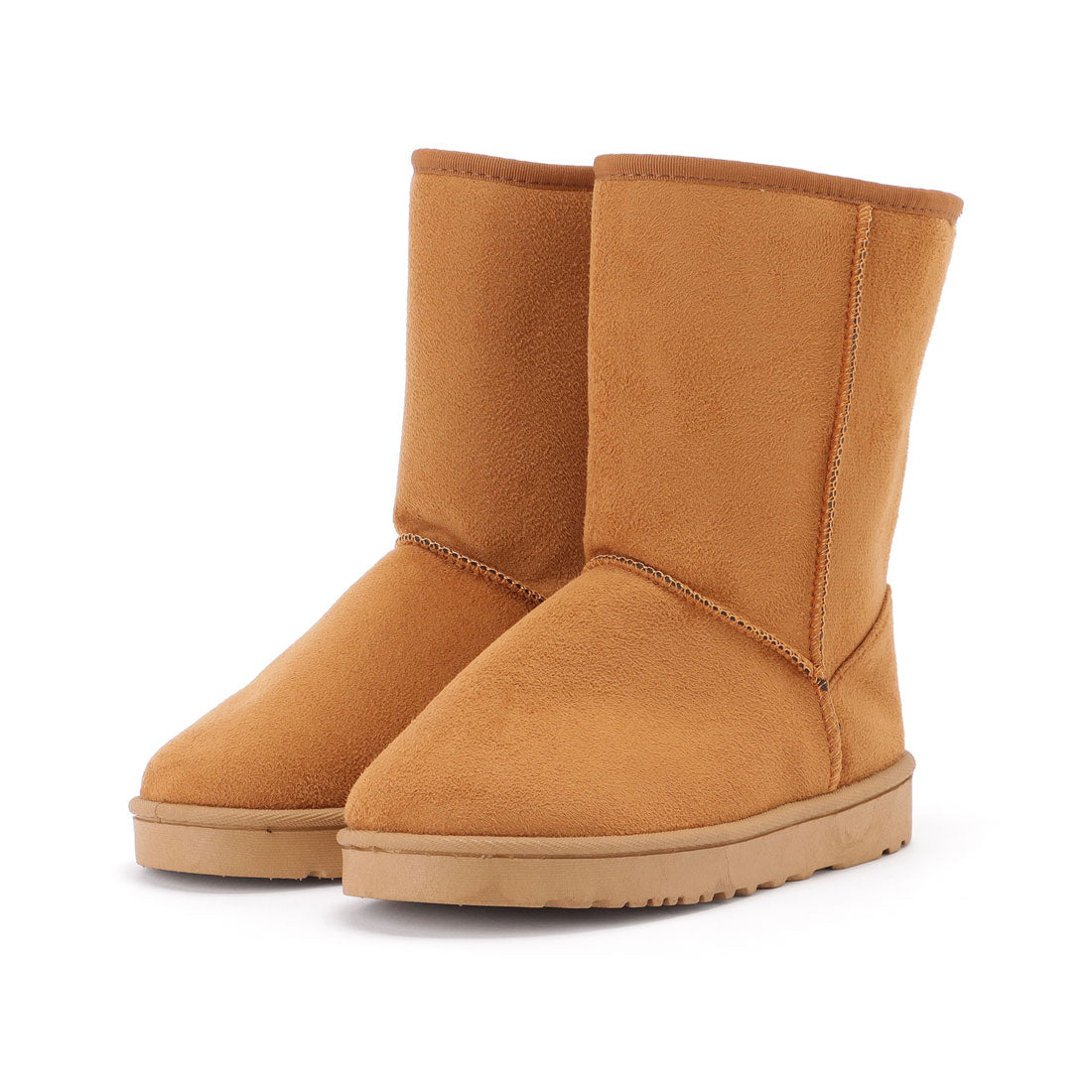 レースレディース Lace Ladies ムートン風ボアフラットショートブーツ (ベージュ) ベージュ