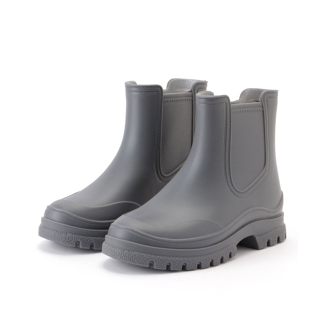 レースレディース Lace Ladies サイドゴア ベーシック ショート レインブーツ (グレー) グレー