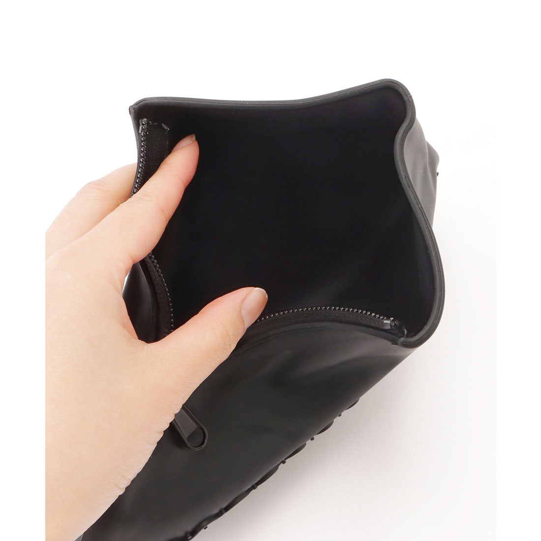 レースレディース Lace Ladies コンパクト ファスナー付き レイン シューズ カバー (グレー) グレー