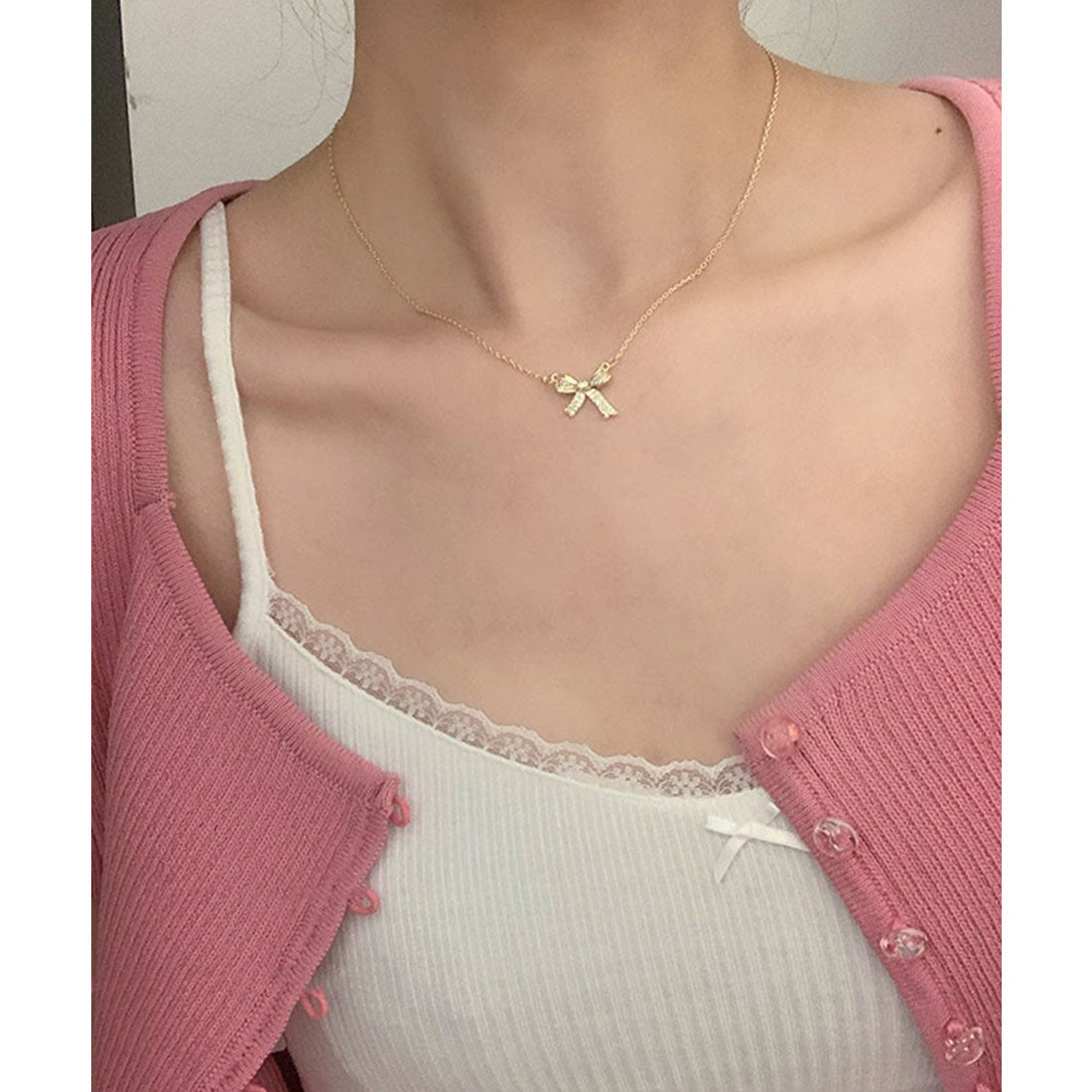 賽車女士 Lace Ladies 小蝴蝶結 珠寶 鏈條項鍊