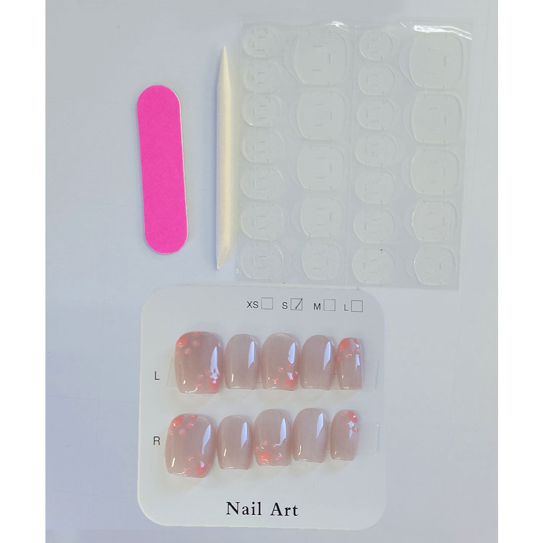 レースレディース Lace Ladies 3D フットスタンプ ラウンド ネイルチップ【返品不可商品】 (ピンク) ピンク