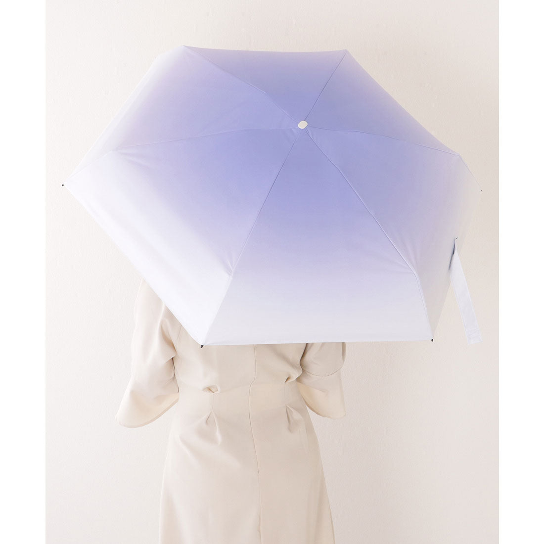 レースレディース Lace Ladies 【雨晴兼用】グラデーション コンパクト 軽量 折りたたみ傘 (ラベンダー) ラベンダー