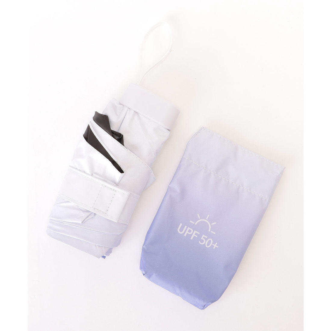 レースレディース Lace Ladies 【雨晴兼用】グラデーション コンパクト 軽量 折りたたみ傘 (ラベンダー) ラベンダー