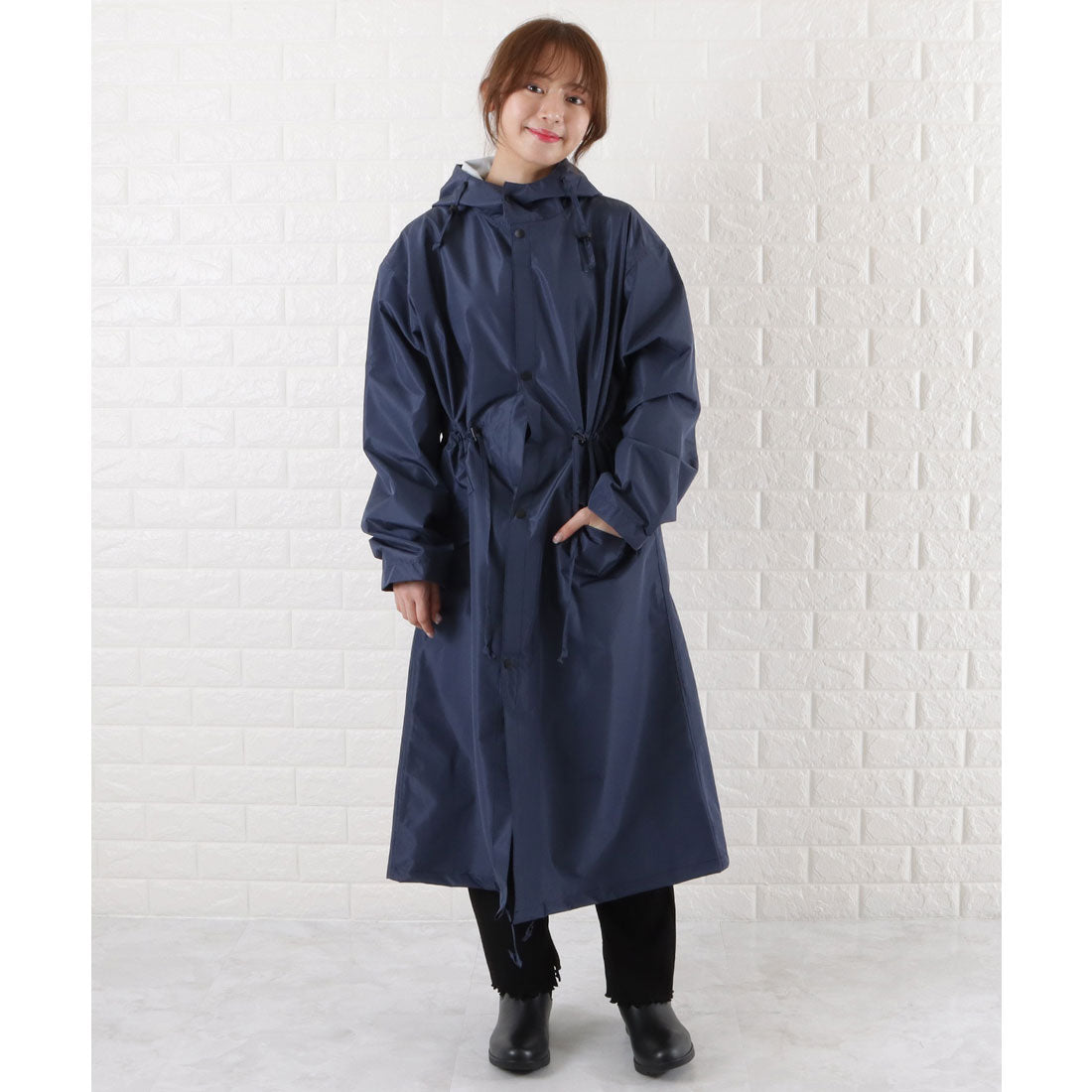 レースレディース Lace Ladies 軽量レインコート 自転車用 男女兼用,ネイビー