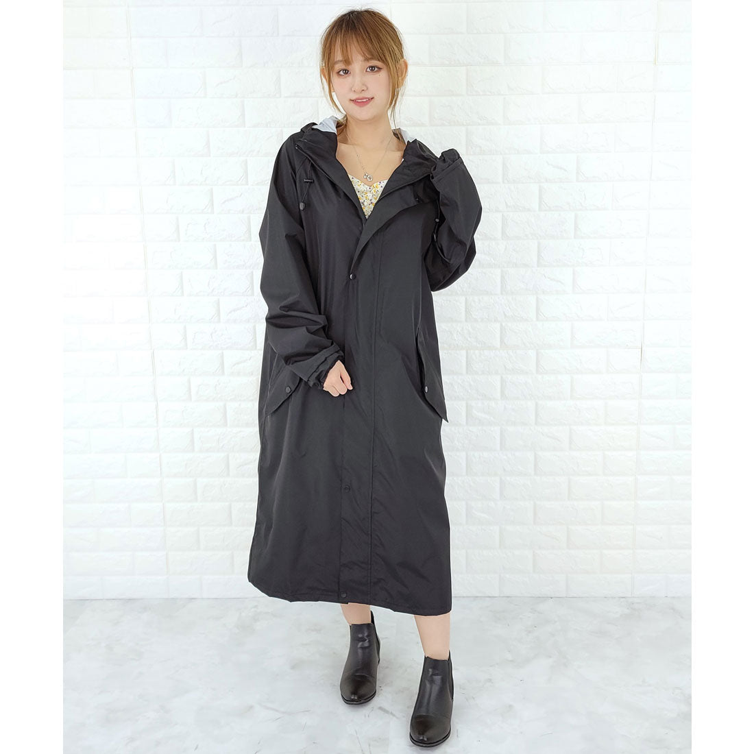 レースレディース Lace Ladies フード付きレインコート 収納袋付き