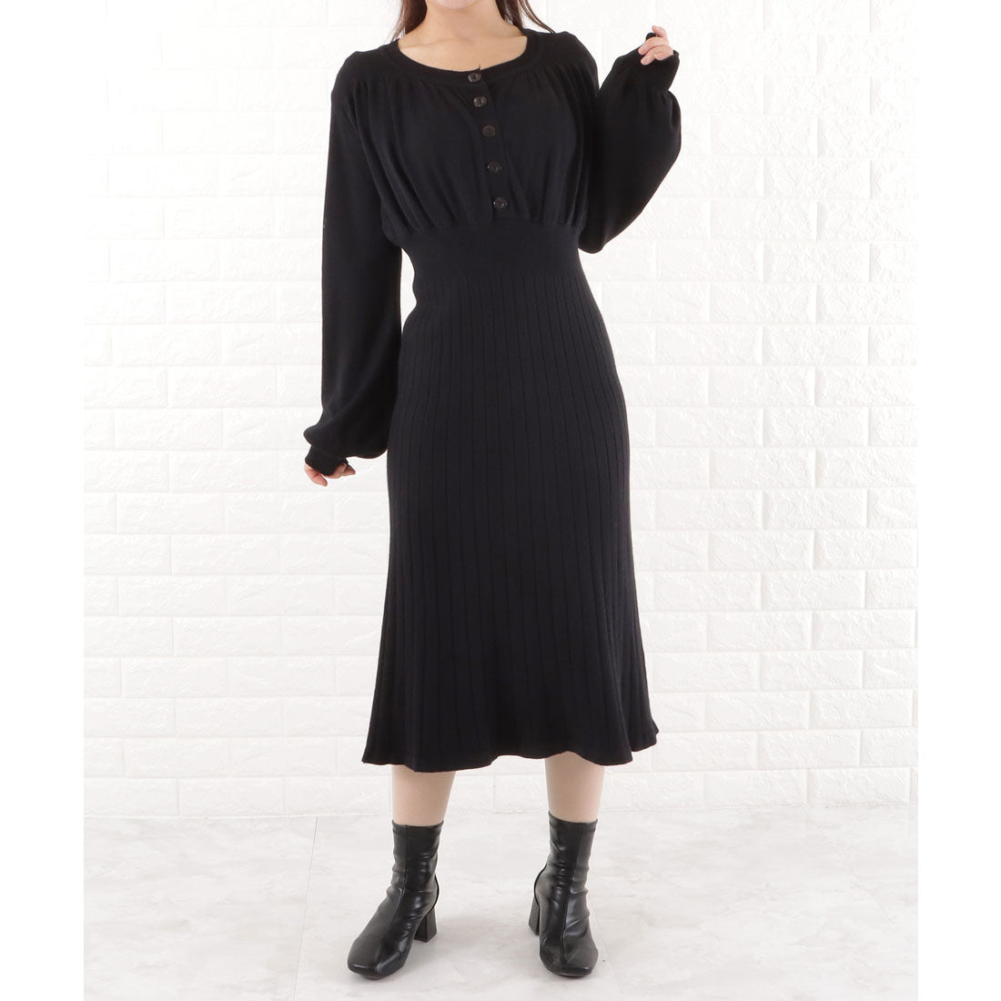 Lace Ladies Docking Rib Knit Dress