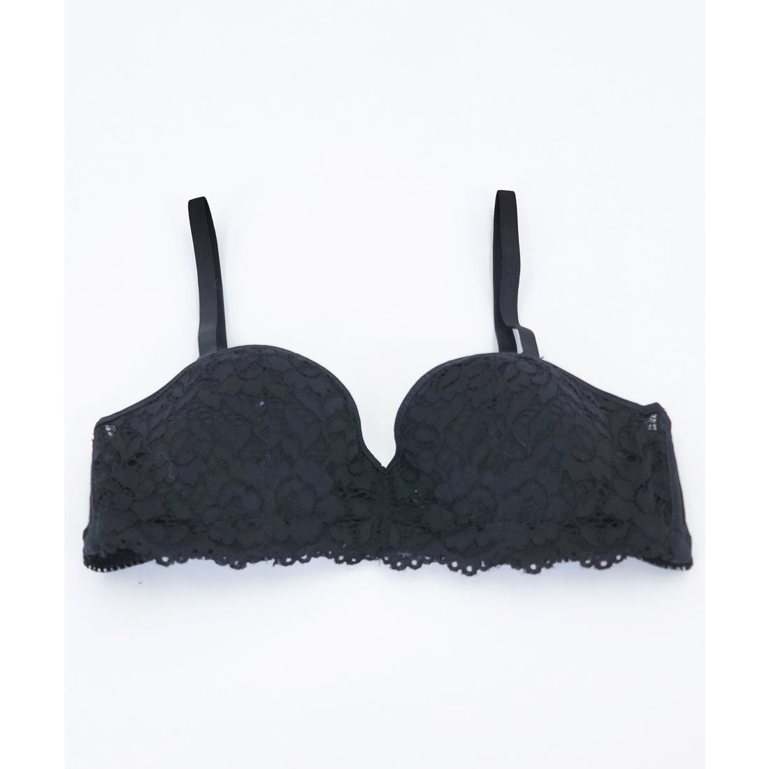 レースレディース Lace Ladies チューブトップ ハーフカップ ストラップレス ブラジャー (ブラック) ブラック