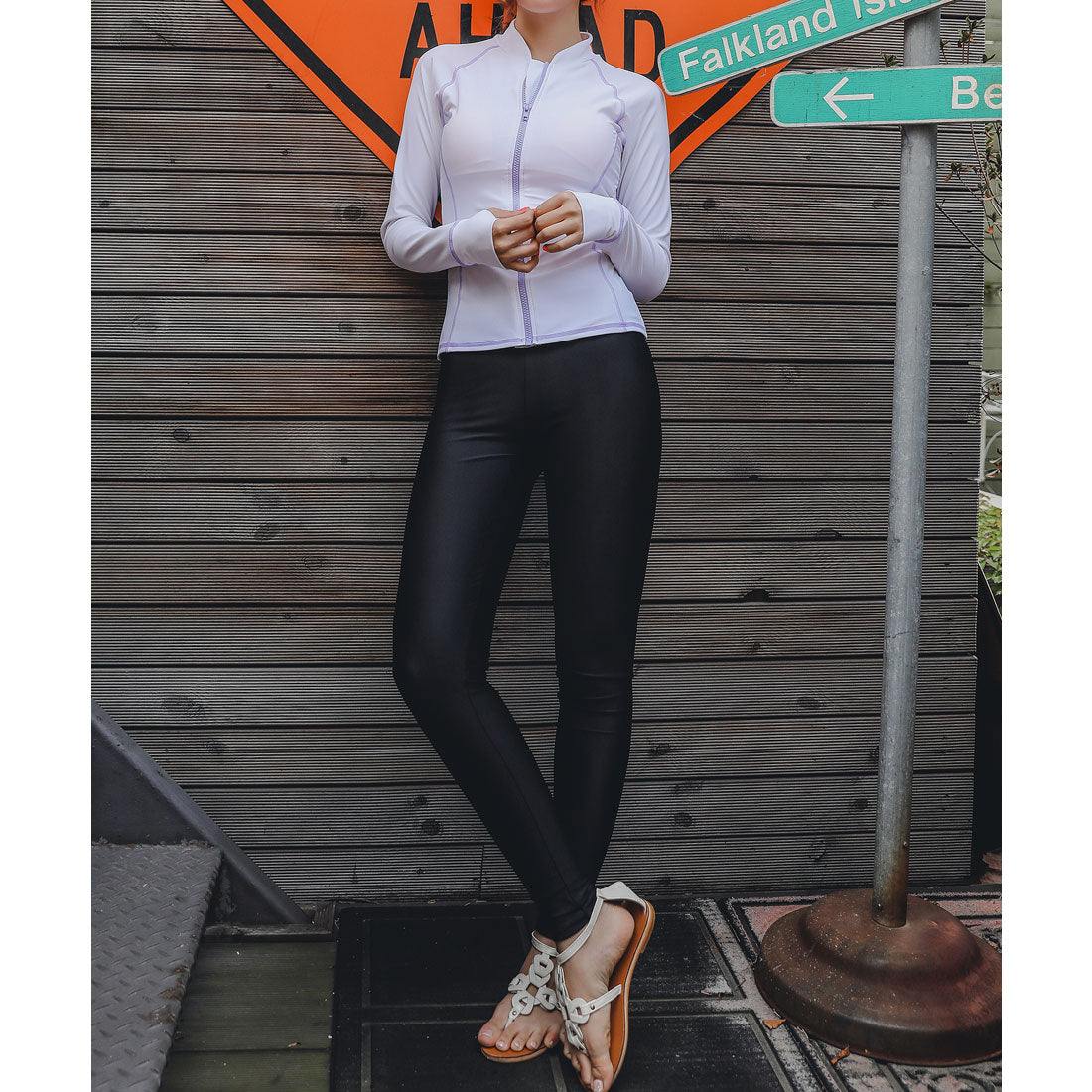 レースレディース Lace Ladies ロングファスナーフィットネス水着 セパレート