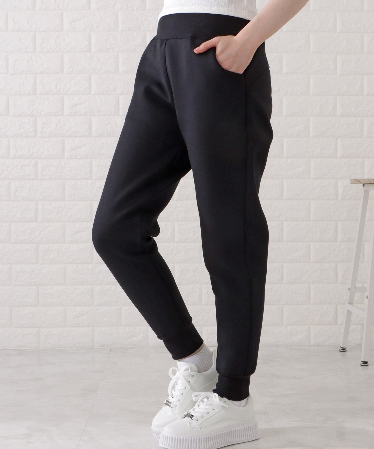 レースレディース Lace Ladies シャギーボアイージージョガーパンツ (ブラック) ブラック