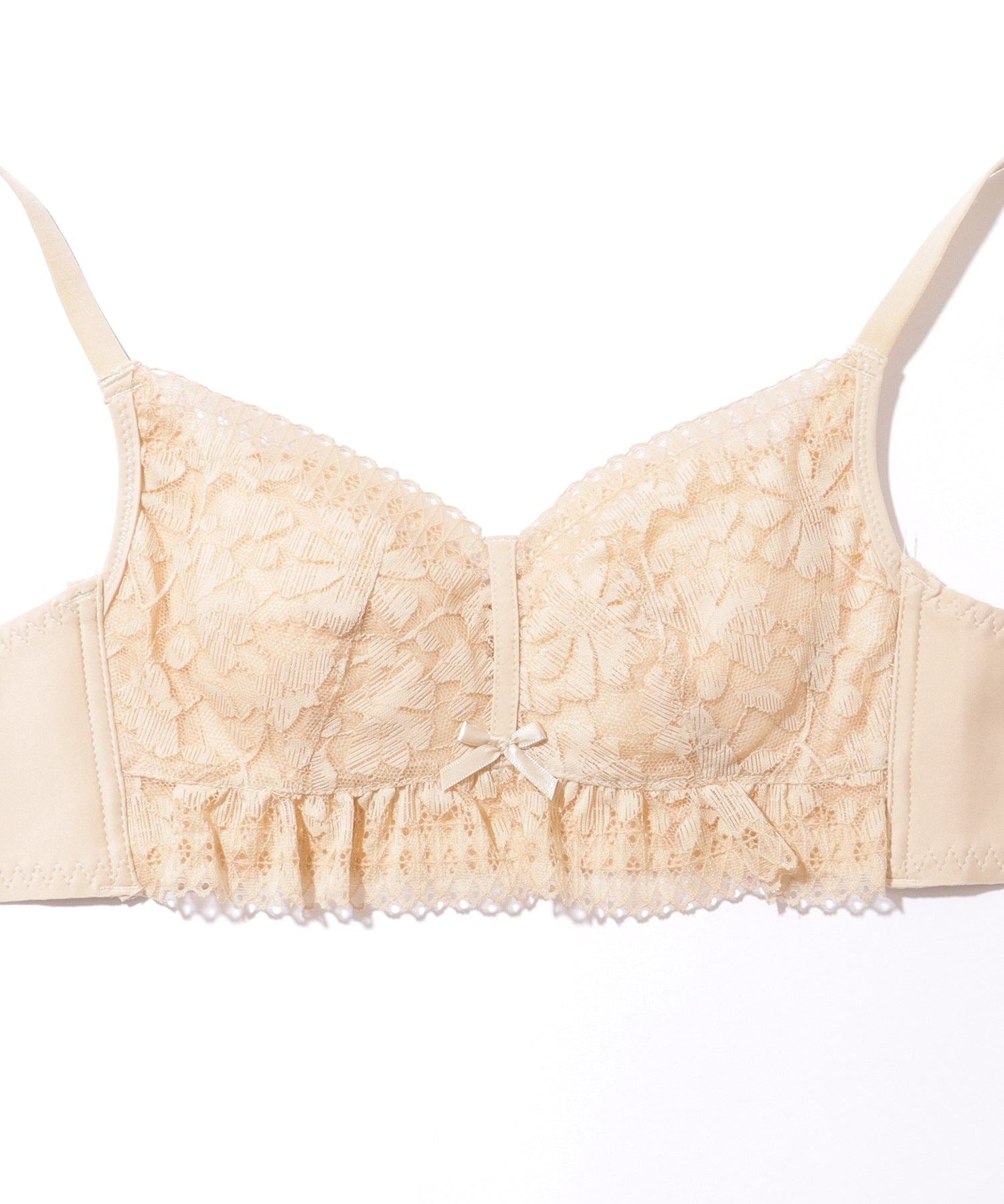 レースレディース Lace Ladies 花柄 レーシィ ノンワイヤー ブラ&ショーツ セット【返品不可商品】 (ホワイト) ホワイト