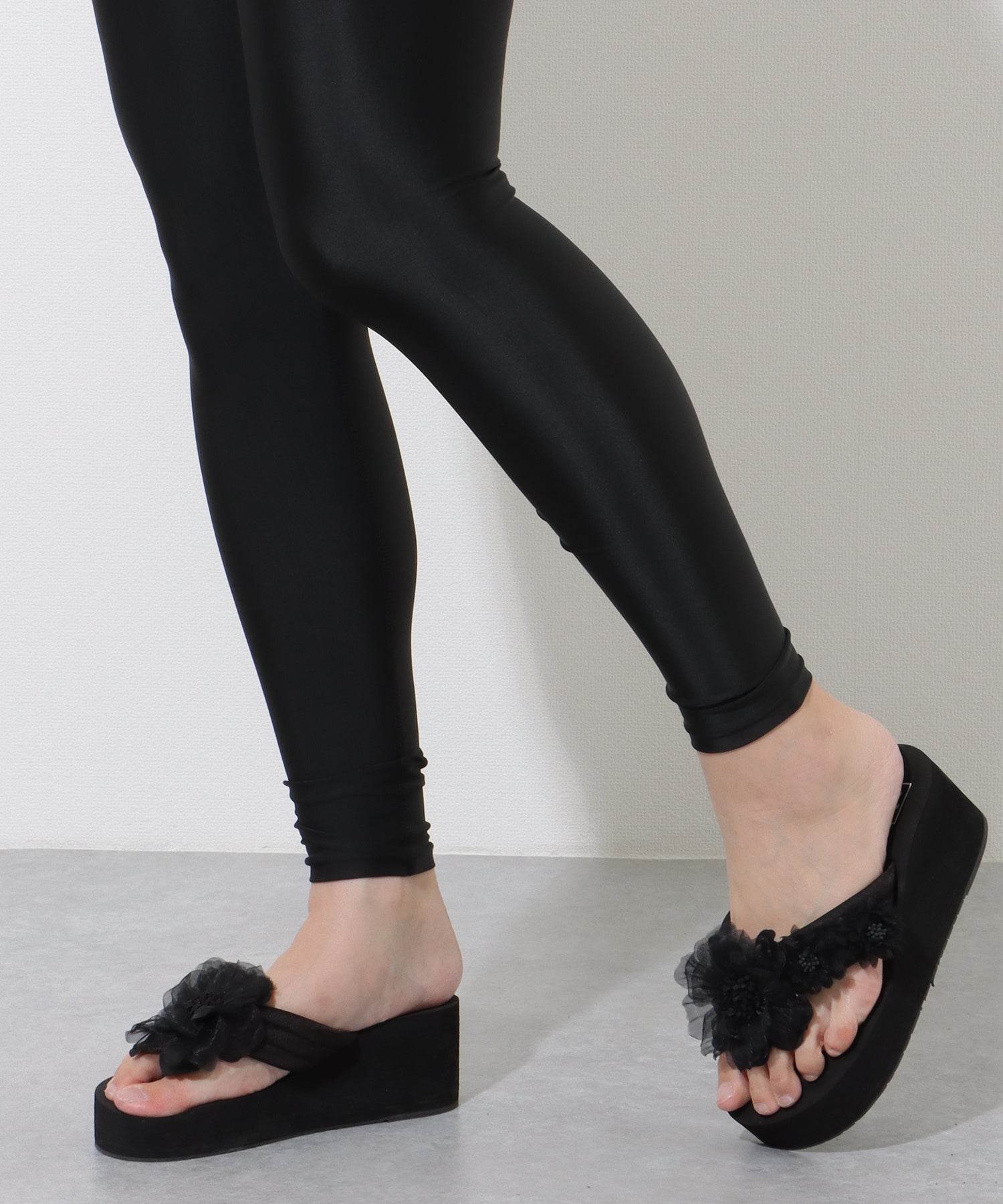 レースレディース Lace Ladies 【5点セット】ボーター柄 トップス付き ベーシック ラッシュガード 【返品不可商品】 (ブラック) ブラック