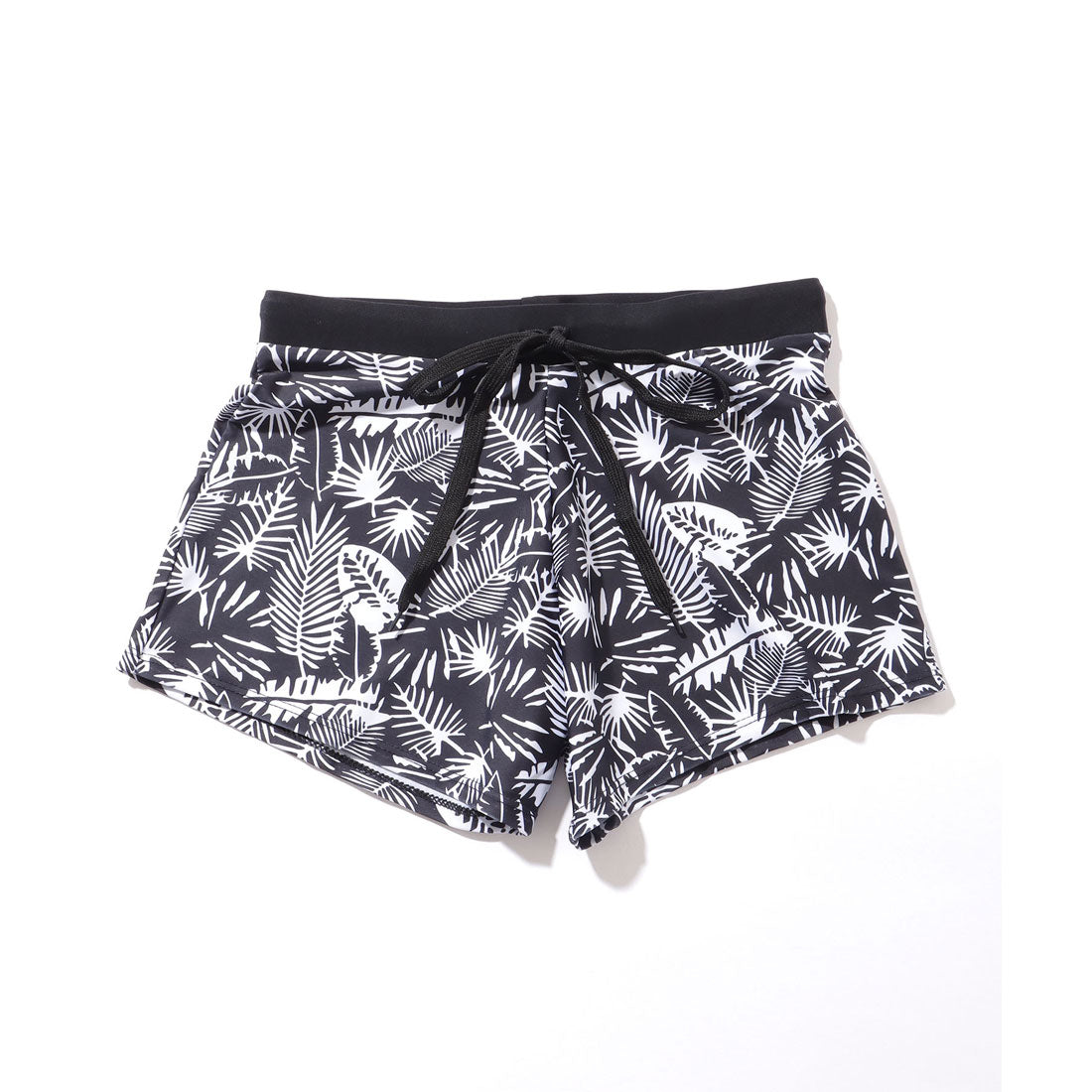 レースレディース Lace Ladies 【5点セット】 ボタニカル柄 配色 スリム フィット ラッシュガード【返品不可商品】 (ブラック) ブラック